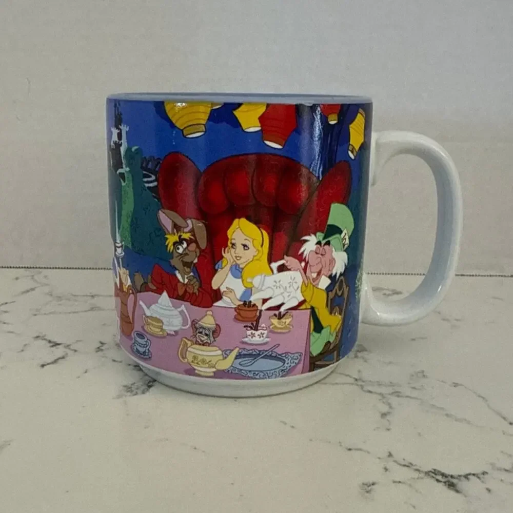 Vintage VTG Disney Alice in Wonderland Mad Hatter Limited Edition Collector Mug